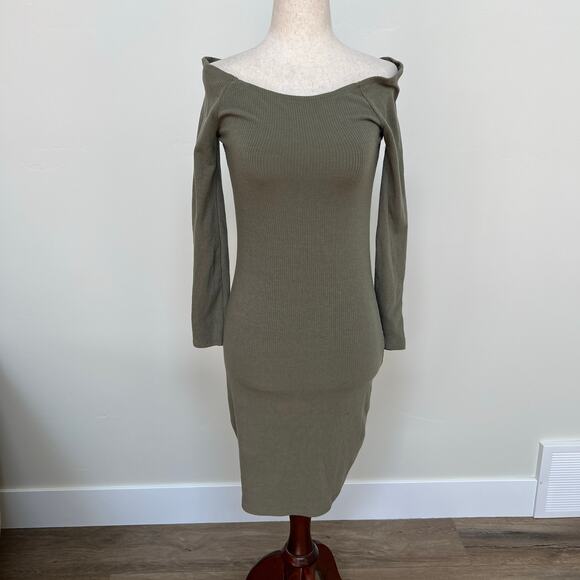 COTTON ON Women's Off Shoulder Ribbed Dress Size S - Picture 1 of 7